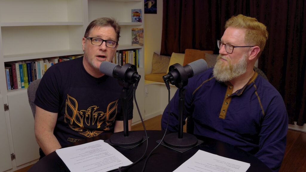 Brent Diggs and Andrew Chandler discussing the psychology of Back to the Future in Episode 023 of The Full Mental Bracket podcast